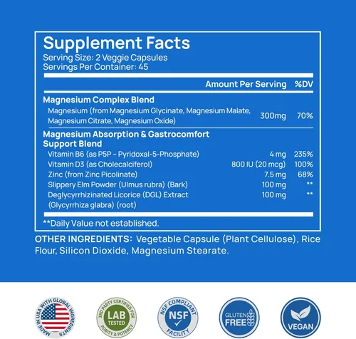 Vista 8 de Selerb Paquete de suplementos NAD+ y complejo de magnesio para hombres, 90 + 60 cápsulas