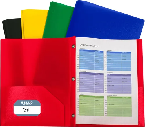 Vista 22 de Portafolios de poliéster pesado con dos compartimentos, de C-Line, Púrpura