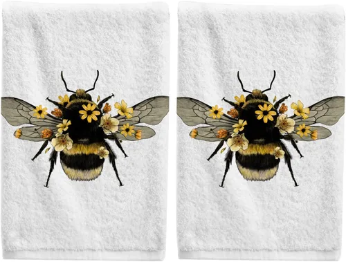 Vista 13 de ALAZA Toallas de mano de camelia, 100% algodón, suaves, decorativas, de lujo, absorbentes, para playa, gimnasio, spa, 16 x 30 pulgadas