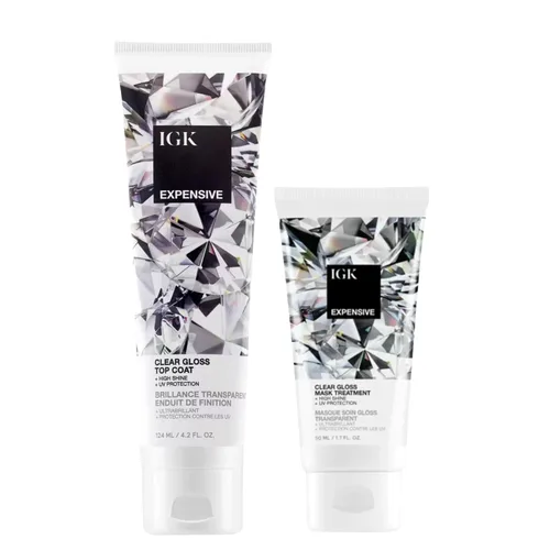 Vista 10 de IGK - EXPENSIVE - Tratamiento de brillo transparente para el cabello – Capa superior que mejora el brillo para cabello de vidrio – Tratamiento