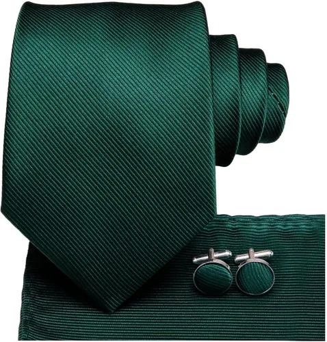 Vista 5 de Dubulle Corbata de Seda Floral de Paisley para Hombre Corbata a Rayas y Pañuelo de Bolsillo Gemelos Conjunto Boda Negocios