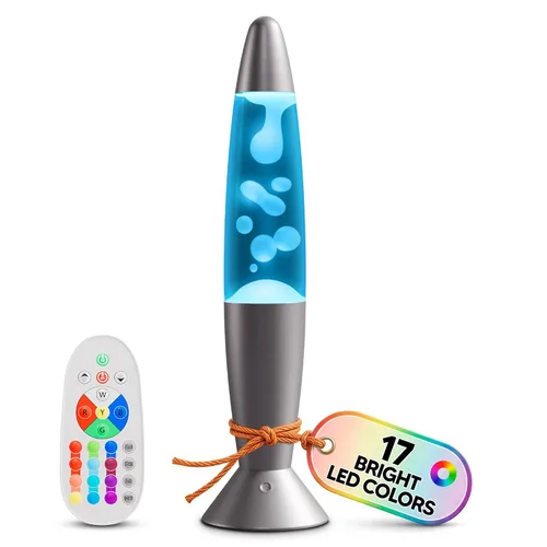 Lámpara LED de movimiento líquido de 13.5 pulgadas con control remoto, luz decorativa de humor de 17 colores cambiantes para dormitorio, sala de