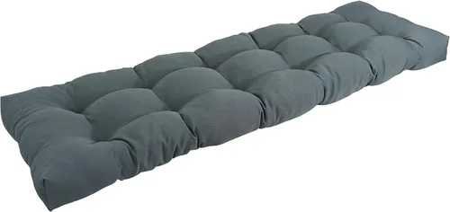 Vista 28 de Blazing Needles Cojín de banco de sarga copetudo, 46 x 19 pulgadas, azul aguamarina