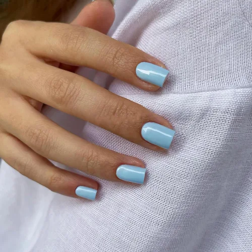 Vista 15 de 48 piezas de uñas postizas a presión color burdeos, uñas falsas en forma de almendra, pegamento para uñas, uñas de longitud media