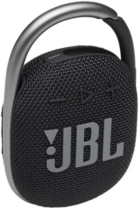 Vista 4 de JBL Clip 4 - Altavoz Bluetooth portátil impermeable con funda de fibra de carbono gSport (negro)
