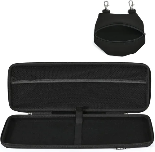 Vista 5 de RAIACE Estuche rígido de almacenamiento compatible con teclado mecánico inalámbrico de rendimiento iluminado Logitech MX (solo funda), color negro