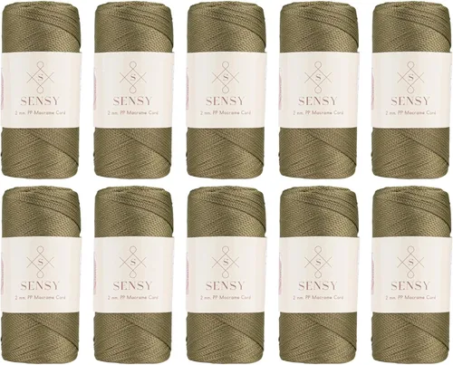 Vista 142 de Sensy Premium 2mm 229.5 metros de cuerda de poliéster 100% cordón de polipropileno Cordón de macramé 2mm Cordón para bolso de crochet Hilo