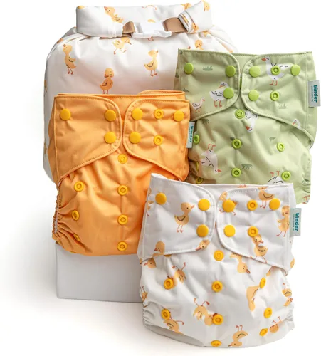 Vista 19 de Big Adventure Kinder - Juego de 5 pañales de tela reutilizables para bebé, estilo de bolsillo, jersey atlético que absorbe la humedad, insertos