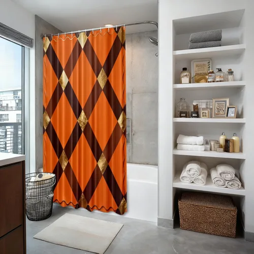 Vista 144 de Shrahala Father and Child Embracing No Hooks Shower Curtain with Snap in Liner Set, Tender Moment Captured Bathroom Décor Polyester Fiber Waterproof