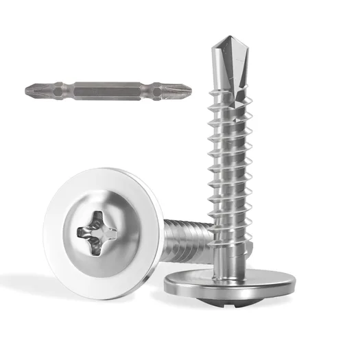 Vista 34 de VGBUY 320 piezas de tornillos autoperforantes para metal, #6 x 1/2 pulgada de acero inoxidable 410 tornillos autorroscantes para chapa de metal