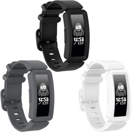 Vista 15 de Watbro Compatible con Fitbit Ace 2 bandas para niños de 6 años en adelante, accesorios de pulsera de silicona suave, correa de reloj, pulseras