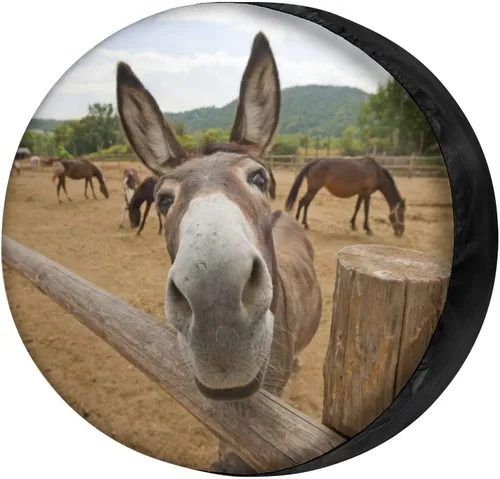 Vista 30 de Foruidea - Hermosa cubierta de rueda de repuesto con diseño de palmeras de playa y orificio para cámara de respaldo. Cubierta de rueda