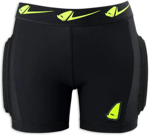 Vista 15 de UFO Plast Made in Italy - Pantalones cortos acolchados de plástico para snowboard, esquí, patinaje Negro con rojo Modelo: Sk09125