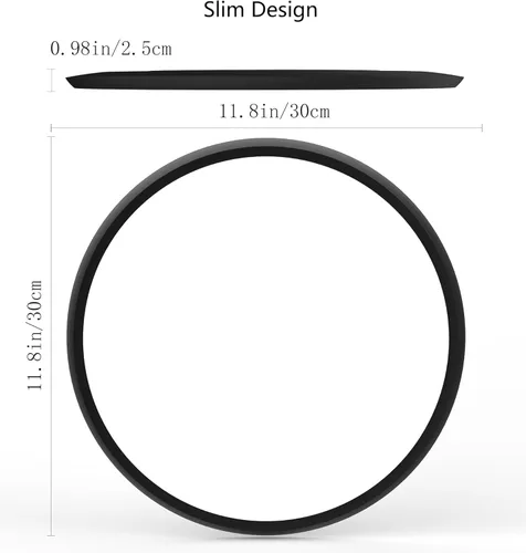 Vista 4 de Lámpara de techo LED de montaje empotrado de 30,5 cm, luces de techo seleccionables de 3,000 K/4,500 K/6,500 K, lámpara de techo redonda ultra