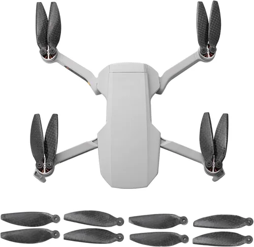Vista 5 de Cuchilla de hélice para dron, hoja de hélice ligera de fibra de carbono compatible con Mavic Mini 2 Drone piezas de accesorios de repuesto