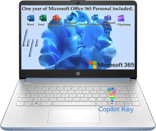 Vista 10 de HP Laptop Essential 2026, procesador Intel, almacenamiento de 128 GB 2-Plateado natural