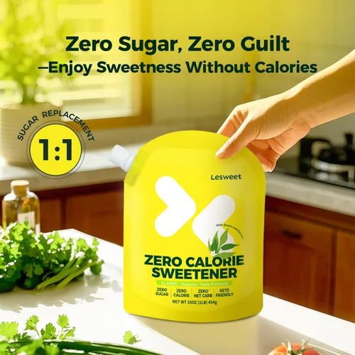 Vista 8 de Lesweet Edulcorante cero calorías, edulcorante de eritritol, sustituto de azúcar granulado, con extracto de stevia, apto para dieta cetogénica, sin