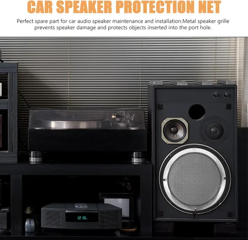 Vista 3 de VICASKY Cubierta de altavoz de red para altavoz de audio para automóvil, malla de subwoofer fácil de instalar, rejilla de colisión para vehículos