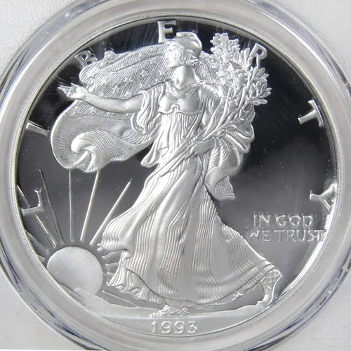 Vista 3 de 1993 P American Silver Eagle PR 70 DCAM PCGS Lingotes Prueba SKU: IPC5133