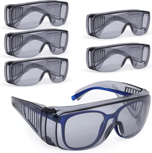 Vista 14 de SAFE HANDLER BISON LIFE Diamont Vented Over Glasses Safety Glasses Meets ANSI Z87.1, Impact Resistant Polycarbonate Lens