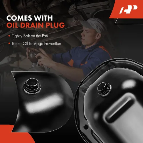 Vista 6 de A-Premium Cárter inferior de aceite de motor con tapón de drenaje compatible con Toyota Land Cruiser 2008-2014, Sequoia 2008-2014, Tundra 2007-2014