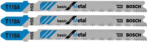 Vista 23 de Bosch T127D 5 pc. 4 pulg. 8 TPI Special para hojas de sierra caladora de aluminio con vástago en T