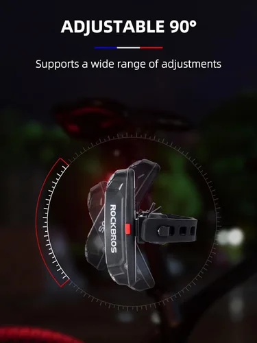 Vista 7 de ROCKBROS Luz trasera de bicicleta USB recargable LED luz trasera de bicicleta 6 modos IPX4 luz trasera de bicicleta para conducción nocturna