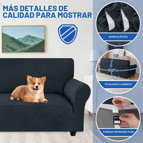 Vista 5 de MAXIJIN Funda impermeable para sillón de sala de estar, 1 pieza elástica con brazos, protector de muebles lavable para perros y mascotas (S, café)