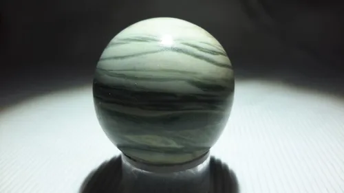 Vista 14 de Auténtica colección de esferas pulidas de piedra semipreciosa (obsidiana copo de nieve)