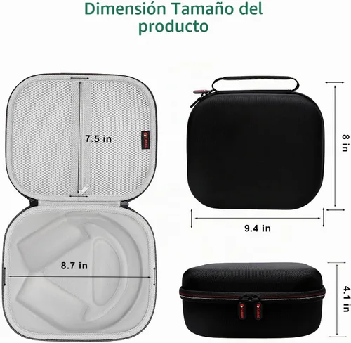 Vista 3 de XANAD Funda de transporte para auriculares Turtle Beach o JBL, compatible con auriculares Recon 50, Stealth 600/700 Gen 2 y JBL Quantum