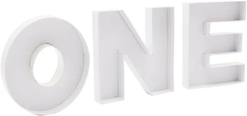 Vista 14 de WENPACK 8" Pequeñas Bandejas de Cartón Rellenables en Forma de Letra de Papel Maché Figuras Recortadas Contenedor de Comida para Dulces (S)