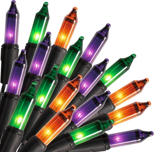 Vista 11 de TW SHINE Mini cadena de luces de Navidad, 20 pies, 100 unidades, incandescentes, mini luces de árbol de Navidad, impermeables, para exteriores, Rojo