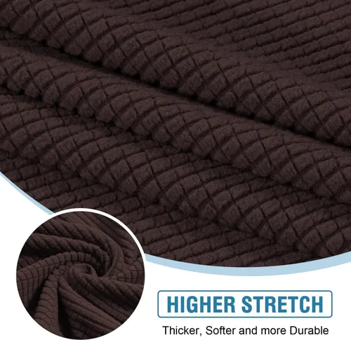 Vista 5 de H.Versailtex - Funda de sofá seccional de 1 pieza, funda deslizante para chaise con forma de L, funda de cojín separada para sofá seccional tanto
