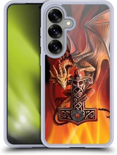Vista 53 de Head Case Designs Officially Licensed Anne Stokes God's Hammer Guardian Dragons Gel Case [Military Grade Protection] Compatible with Samsung Galaxy