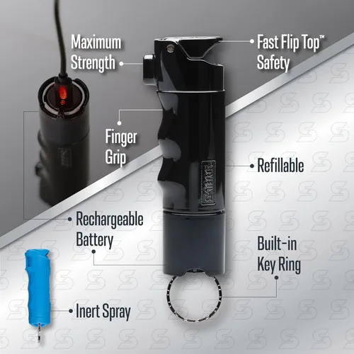 Vista 2 de SABRE Spray de pimienta inteligente Bluetooth para autodefensa con seguimiento GPS en vivo, alertas de texto y llamadas telefónicas en emergencias