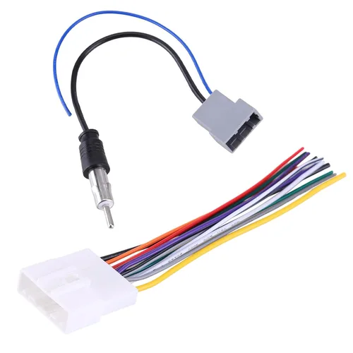 Vista 7 de Arnés de cable estéreo para automóvil con cable adaptador de antena, cable de radio de CD, enchufes de instalación de cables estéreo de automóvil