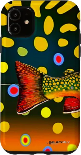 Vista 8 de Brook Trout Fly Fishing Trout Skin Phone Case by Black Fly Case for iPhone 17