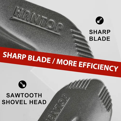 Vista 3 de Pala Pequeña de Jardín para Excavar Pala Redonda de Mango Corto Pala de Supervivencia para Automóvil, 28 pulgadas