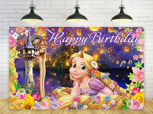 Telón de fondo de princesa para decoración de fiesta de cumpleaños, fondo amarillo para decoración de mesa de tartas, pancarta temática de 5 x 3 pies