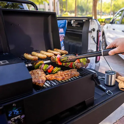 Vista 3 de PIT BOSS PB150PPG Parrilla de Pellets de Madera de Mesa, Negro - 11091