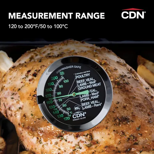 Vista 5 de CDN IRM200-Glow Proaccurate Carne/Aves de corral termómetro a prueba de horno-NSF Certificado, Large Dial-GLOW Meat/Poultry, A, Not Applicable