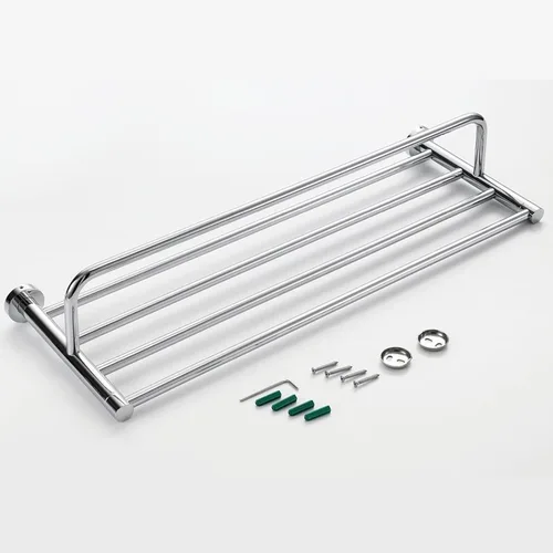 Vista 5 de Towel Rack Chrome with Single Towel Bars for Bath Wall, Towel Racks for Bathroom, Bathroom Towel Holder, Bathroom Towel Bar, Wall Towel Racks for