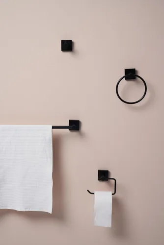 Vista 2 de SENTO VINTO - Juego de accesorios de baño, juego de accesorios de baño de metal resistente para montaje en pared, incluye gancho para bata, soporte