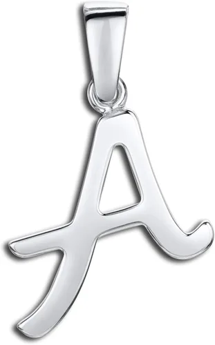 Amberta Colgante de plata de ley 925 letras del alfabeto, dije personalizado para mujer, símbolo apilable, varios estilos, Metal
