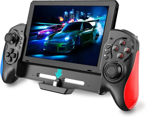 Tingkengse Controlador de interruptor para Nintendo SwitchOLED, controlador Joypad Switch Pro de una pieza para modo de mano,