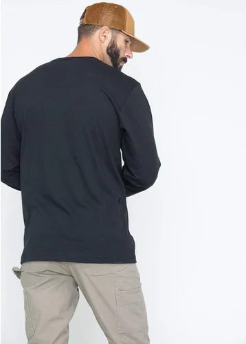 Vista 3 de Carhartt - Camisa de ajuste holgado para hombre, pesada, de manga larga y con bolsillo