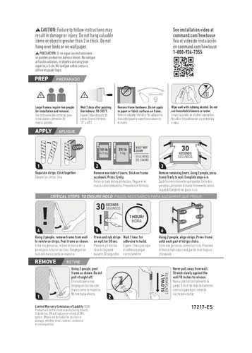Vista 8 de Command Tiras para Colgar Cuadros XL de 20 Libras para Trabajo Pesado, Colgadores de Cuadros sin Daños, Tiras Resistentes para Colgar en Pared