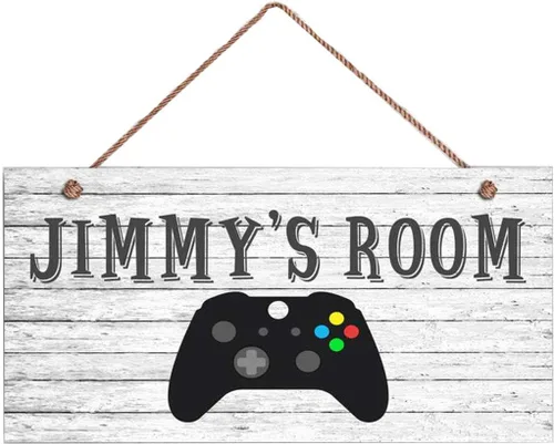 Vista 5 de JZDKJN Placa de madera con nombre personalizado para decoración de pared de unicornio para dormitorio de niña, decoración de pared para puerta