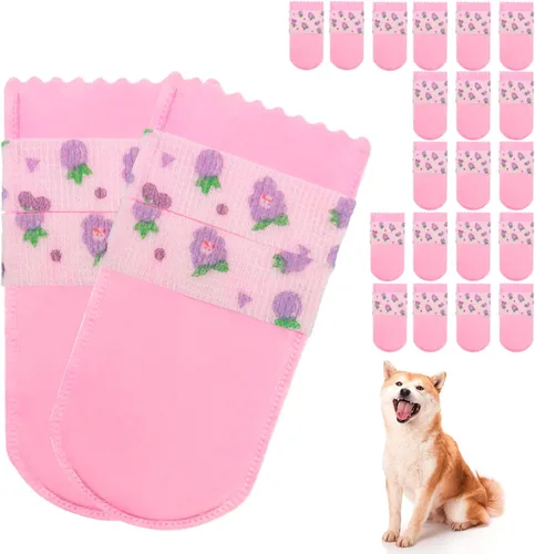 Vista 8 de 20 zapatos para perro, zapatos transpirables de doble capa para perro, protector de pata de perro, botines para perro para evitar lamer, botines