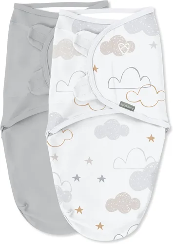 Vista 13 de SwaddleMe by Ingenuity Comfort Pack - Juego de arrullos para bebé, tamaño 0-3 meses, 5-14 libras, SwaddleMe Pod, Arrullo Original, saco de noche